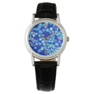 Montre Étoiles, tons bleu pâle contre bleu foncé