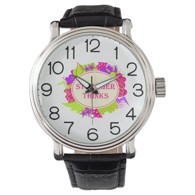 Montre Étranger pense citation dans le style d'une émissi (devant)