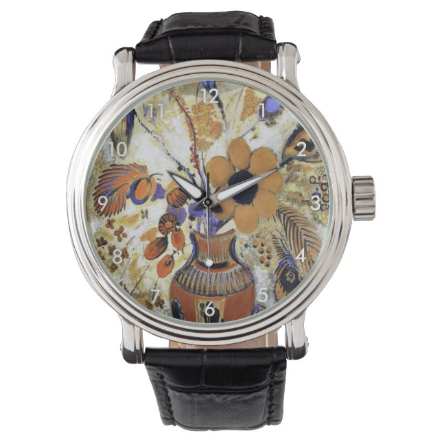 Montre Etruscan vase with Flowers, Redon (devant)