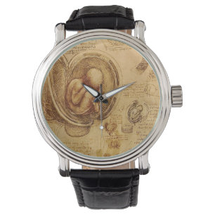 Montre Étude de foetus de bébé par Leonardo da Vinci