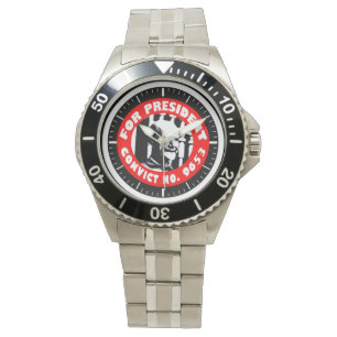 Montre Eugen Debs pour le bouton de campagne de présiden