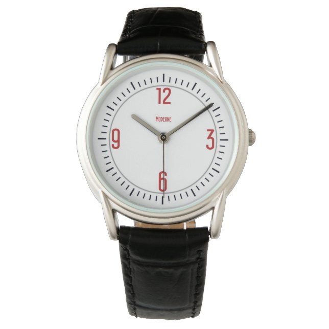 Montre Euro Moderne 1 Red Designer (devant)
