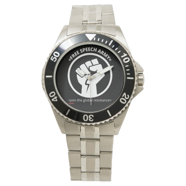 Montre eWatch  "ARMÉE DE LA LIBERTÉ D'EXPRESSION" (devant)