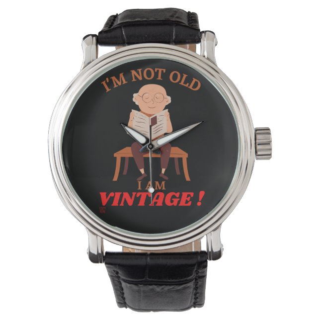Montre Ewatch "JE NE SUIS PAS VIEILLE..." (devant)