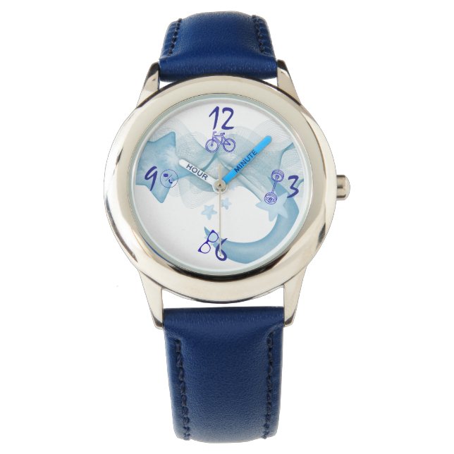 Montre eWatch Lune Étoile Personnalisée (devant)