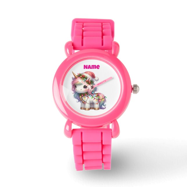 Montre eWatch -- Montre de poche festive rose pers (Recto)
