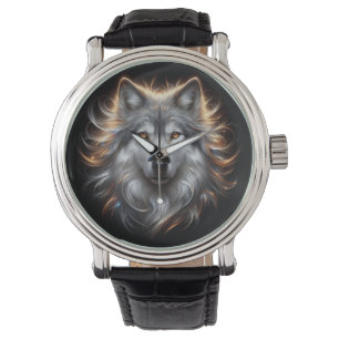 Montre eWatch Portrait de Loup Gris