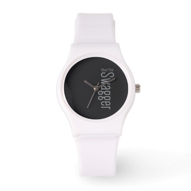 Montre eWatch sporty white silicone band (Recto)