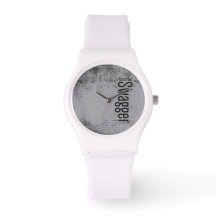 eWatch sporty white silicone band
