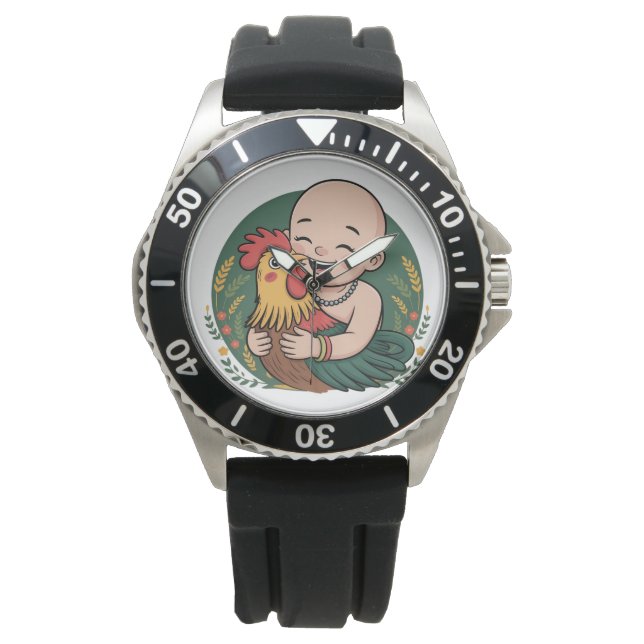 Montre eWatch Watch | Chloe Bébé Embrasse Le Coq (devant)