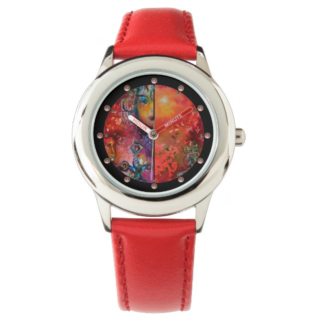 Montre EXCALIBUR, Imaginaire bleu pourpre rouge épée Magı (devant)
