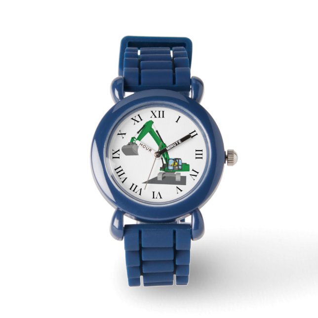 Montre Excavateur à chaîne vert (Recto)