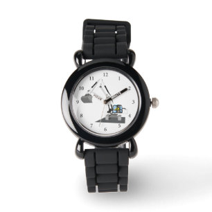 Montre excavatrice de chaîne blanc
