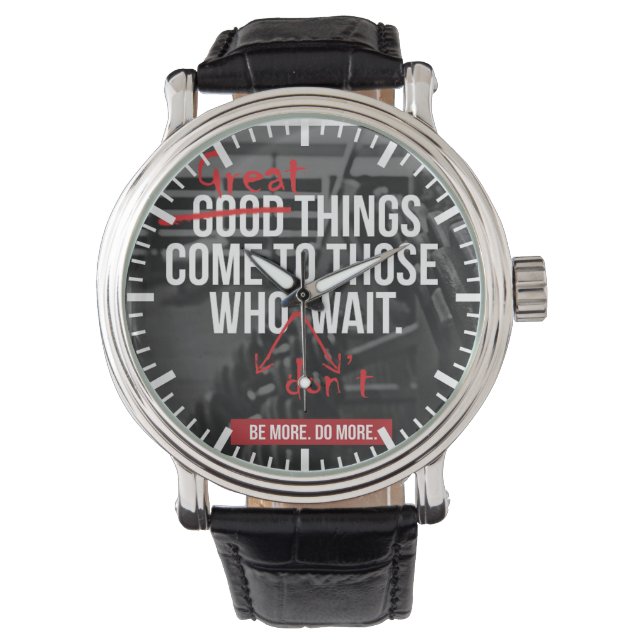 Montre Exercice de musculation Mots Motivationnels (devant)