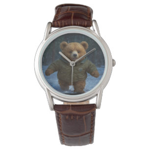 Montre Exploration de l'ours en peluche pour enfants