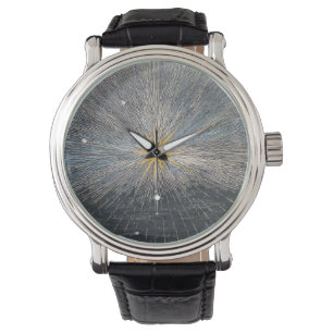 Montre Explosion Stellaire Jaune Abstraite Mystique Céles