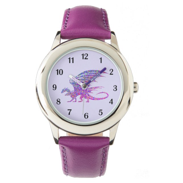 Montre Extraordinaire Mosaïque Dragon Purple Black Number (devant)