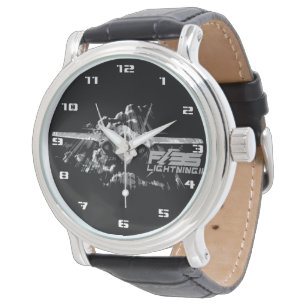 Montre F-35 cuir vintage noir de la foudre II