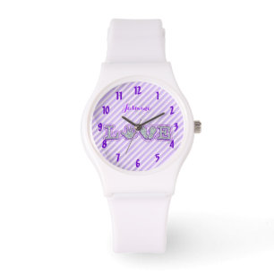 Montre Fabriqué Avec Amour (Violet)