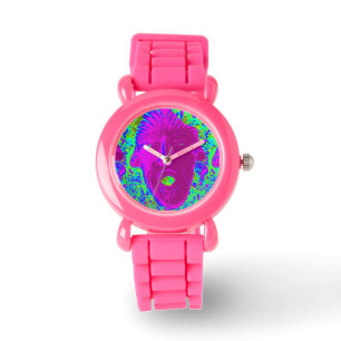 montre faciale violette