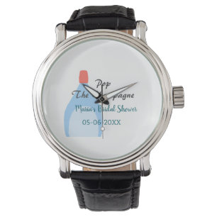 Montre Faire sauter le Champagne blue enterrement de vie 