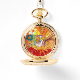 Montre FAIRY DES FLEURS, Jaune Rouge