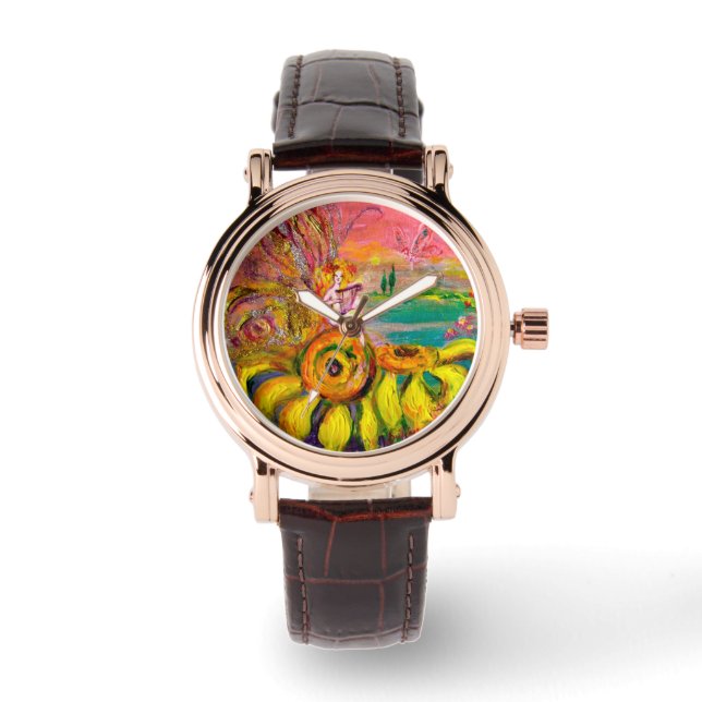 Montre FAIRY OF THE SUNFLOWERS.Pink Fuchsia (Recto)