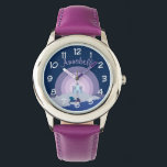 Montre Fairytale Castle et Unicorn Personnalisé<br><div class="desc">Paysage Fairytale avec château et montres personnalisées.</div>