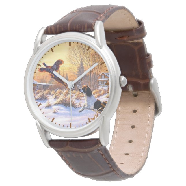 Montre Faisan Encouragé à Prendre Son Envol (Incliné)