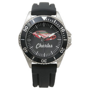 Montre faite sur commande de voiture - rouge de