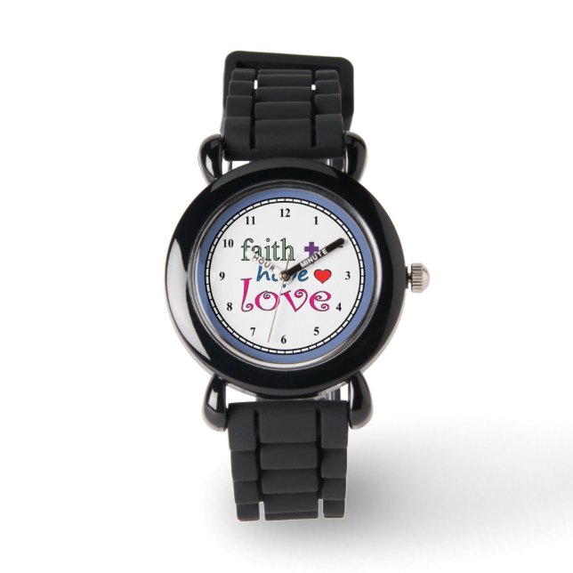 Montre Faith Hope Love Cross Heart (Recto)