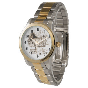 Montre Famille de chat sauvage