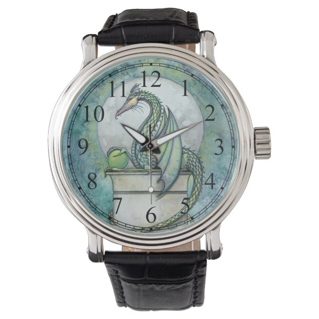 Montre Fantaisie d'art du dragon vert (devant)