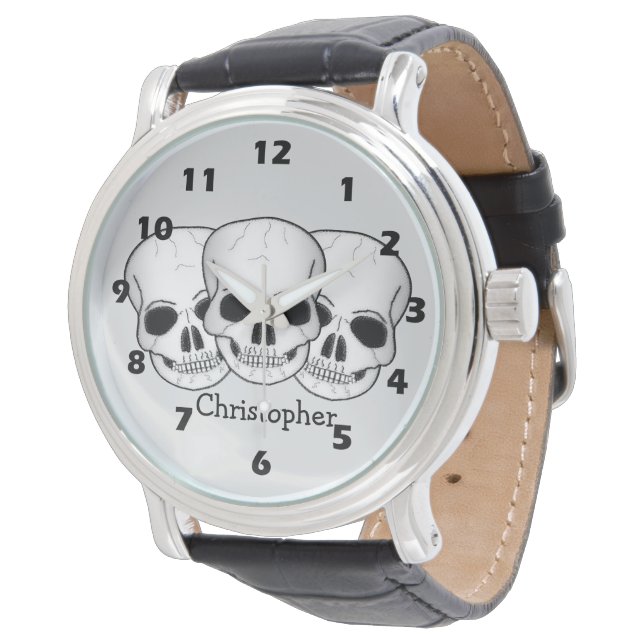 Montre Fantasy Art Skull Design (Incliné)