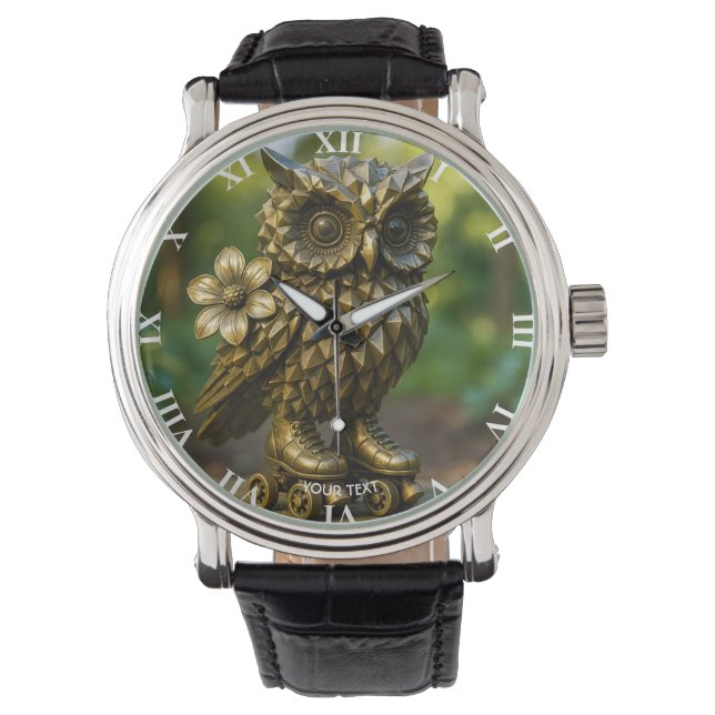 Montre Fantasy Cute Brass Owl Skates (devant)