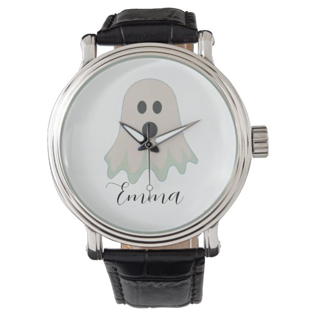 Montre Fantôme Halloween avec nom (devant)