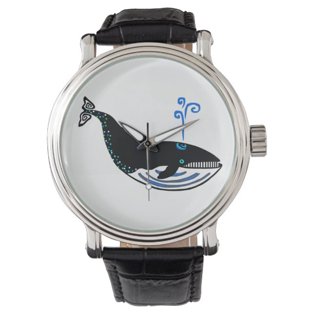 Montre Faune - BALEINE Bleue - Nature - Écologie (devant)