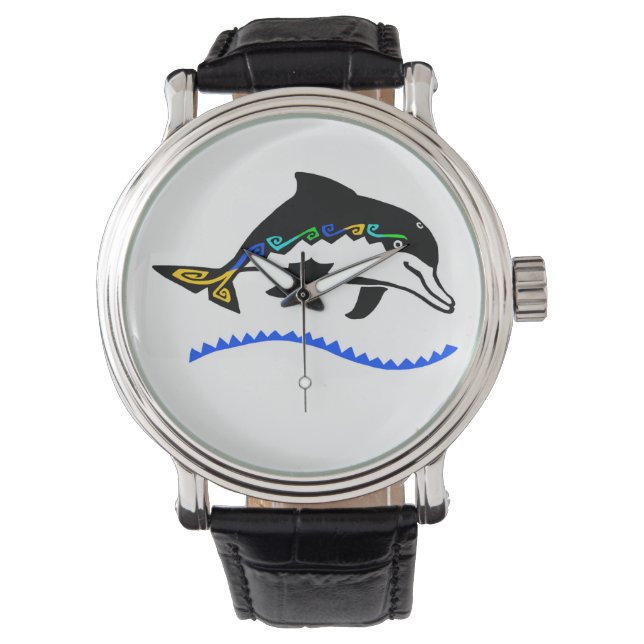 Montre Faune - Graphic DOLPHIN - Amoureux des animaux - (devant)