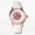 Montre Faux colorées Brodées Florales Élégantes femmes<br><div class="desc">Faux coloré brodé Floral Elegant Womans Watches dispose d'une tendance florale moderne imitation broderie colorée en rose,  violet,  orange,  bleu et jaune. Créé par Evco Studio www.zazzle.com/store/evcostudio</div>