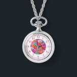 Montre Faux colorées Brodées Florales Élégantes femmes<br><div class="desc">Faux coloré brodé Floral Elegant Womans Watches dispose d'une tendance florale moderne imitation broderie colorée en rose,  violet,  orange,  bleu et jaune. Créé par Evco Studio www.zazzle.com/store/evcostudio</div>
