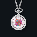 Montre Faux colorées Brodées Florales Élégantes femmes<br><div class="desc">Faux coloré brodé Floral Elegant Womans Watches dispose d'une tendance florale moderne imitation broderie colorée en rose,  violet,  orange,  bleu et jaune. Créé par Evco Studio www.zazzle.com/store/evcostudio</div>