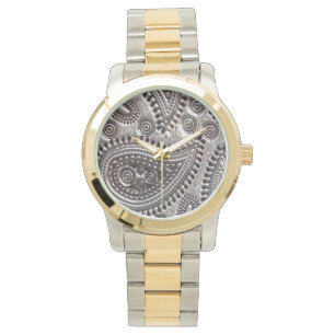 Montre Faux Metallic Paisley Womens watch