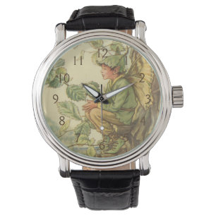 Montre Fée à ailes d'orme s'asseyant dans un arbre