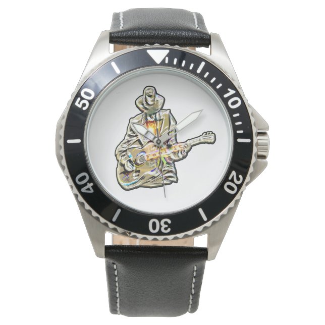 Montre Feel the Blues - Conception de guitare artistique (devant)