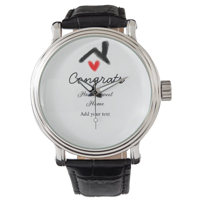 Montre Félicitations nouveau propriétaire immobilier inau (devant)