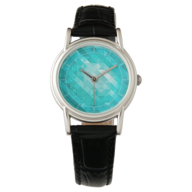 Montre féminine bleu turquoise clair (devant)