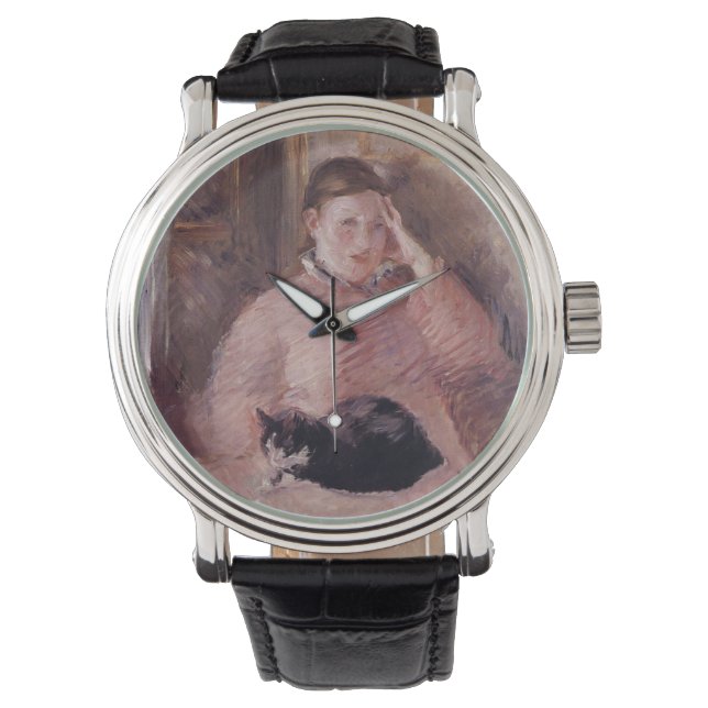 Montre Femme avec un chat (par Edouard Manet) (devant)