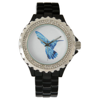 Montre femme colibri bleu