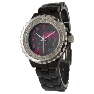 Montre Femme en pierre de strass noire Starfields