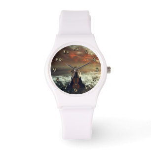 Montre Femme et violon dans l'océan